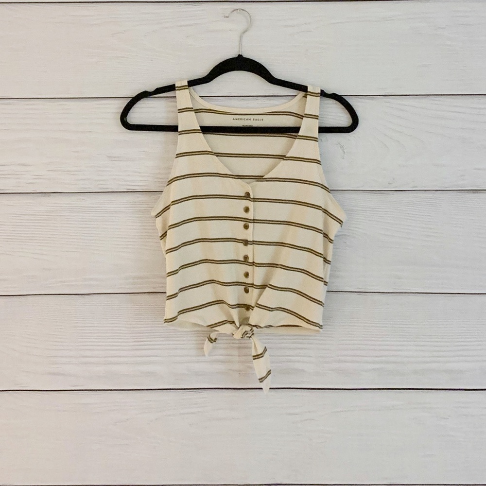 American Eagle Button Tank Top With A Tie
